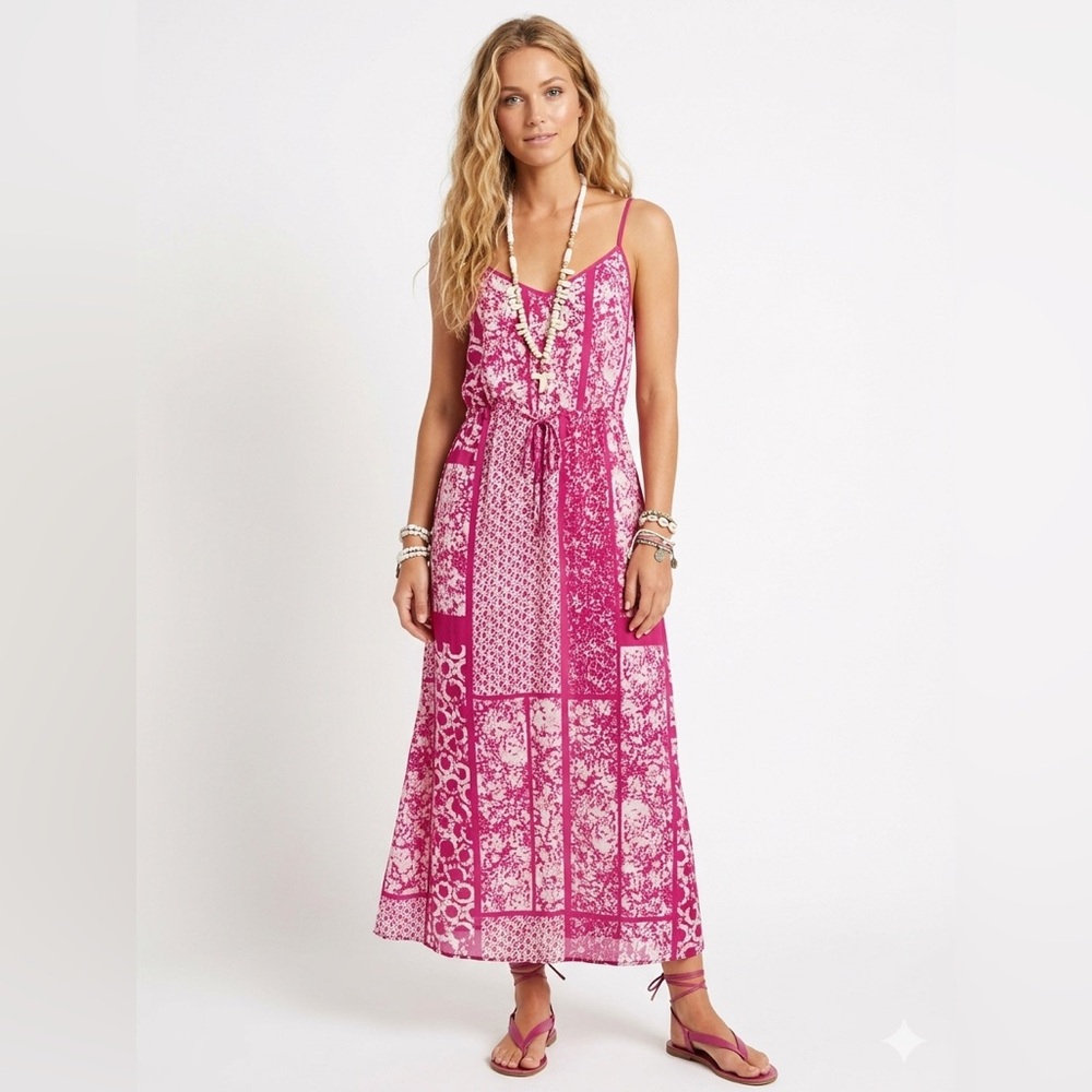 Michael Kors Pink Patchwork Maxi Dress